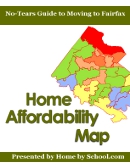 Fairfax VA Home Affordability Map by Fairfax High School boundary